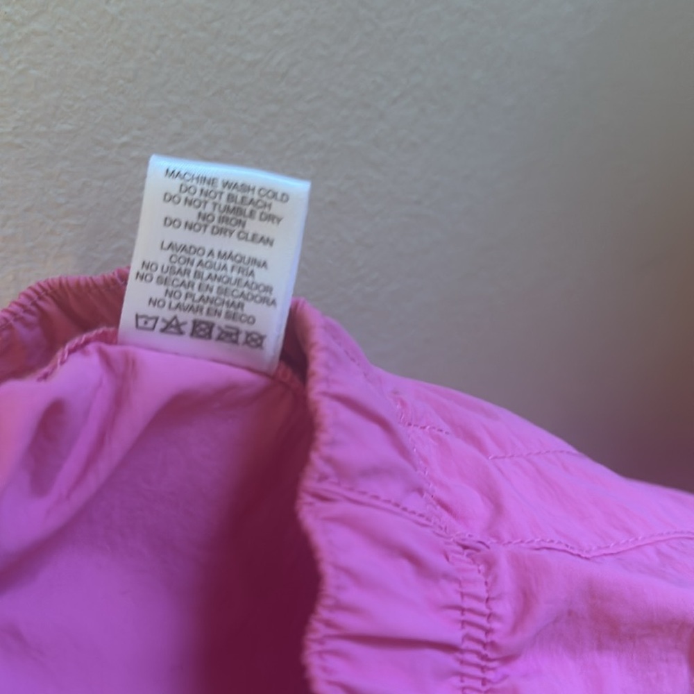 Love Tree Nylon Baggy Parachute Pants Womens Size Large Pink Pull On - Picture 12 of 16